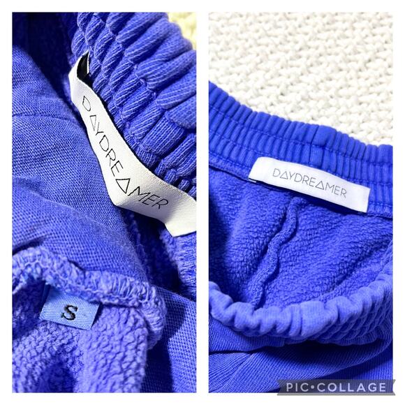 DAYDREAMER Hi- Frequency Sweat Sweat Short Puff Paint Graphic Pockets S - Picture 6 of 9